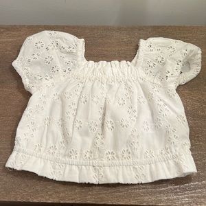 Crewcuts Eyelet Cropped Shirt